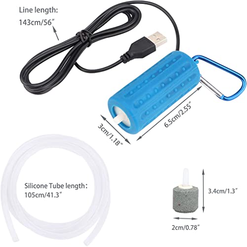 Qpets® Quietest Portable Aquarium Air Pump Air Stone and Hose Included Low Power Usage USB Pump for Small Aquarium Oxygen X 3 Qpets® Quietest Portable Aquarium Air Pump Air Stone and Hose Included Low Power Usage USB Pump for Small Aquarium Oxygen X 3